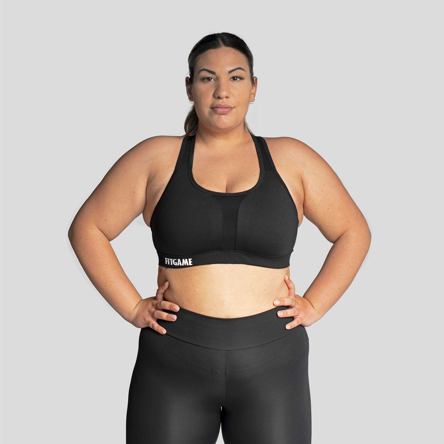 High support sports bra for fuller bust women in classic black