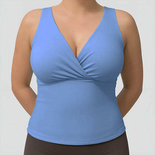 Unity Built-In Bra Tank Top (Cloud Blue)