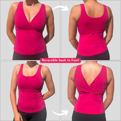 Unity Built-In Bra Tank Top (Electric Pink)