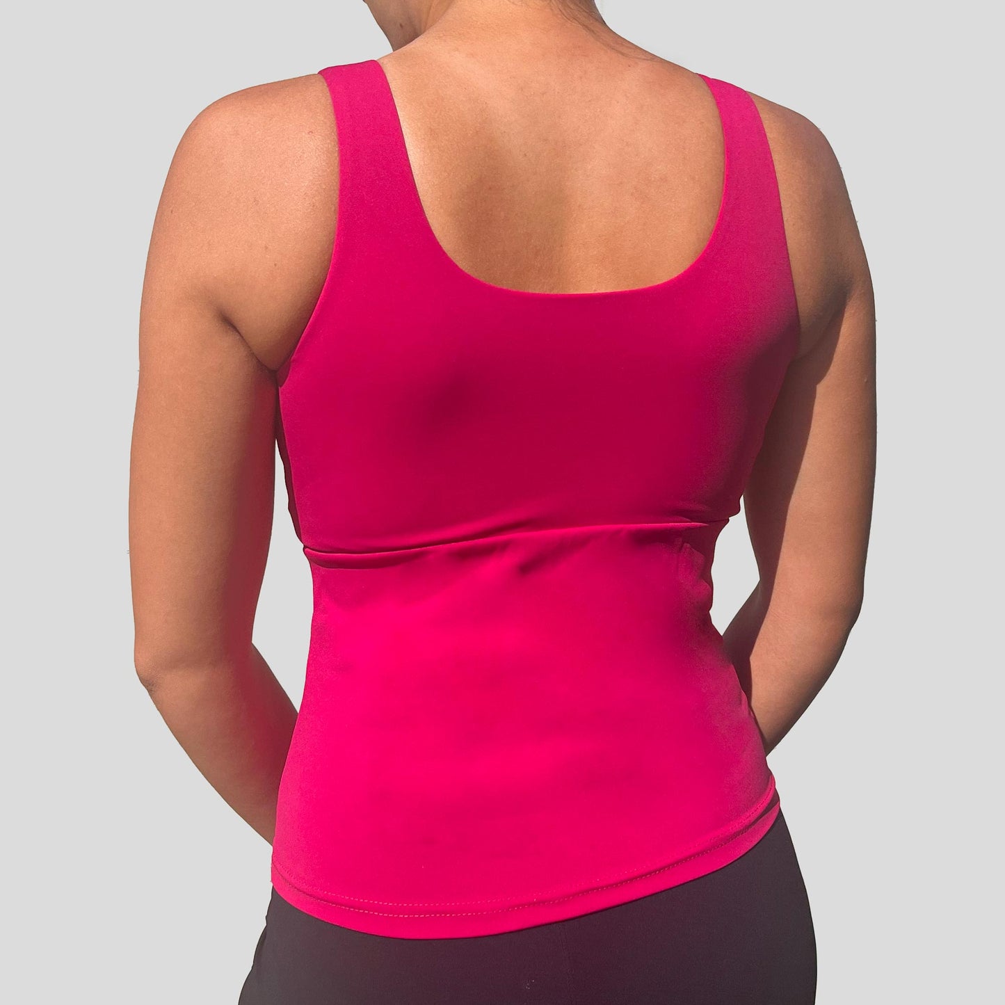 Unity Built-In Bra Tank Top (Electric Pink)