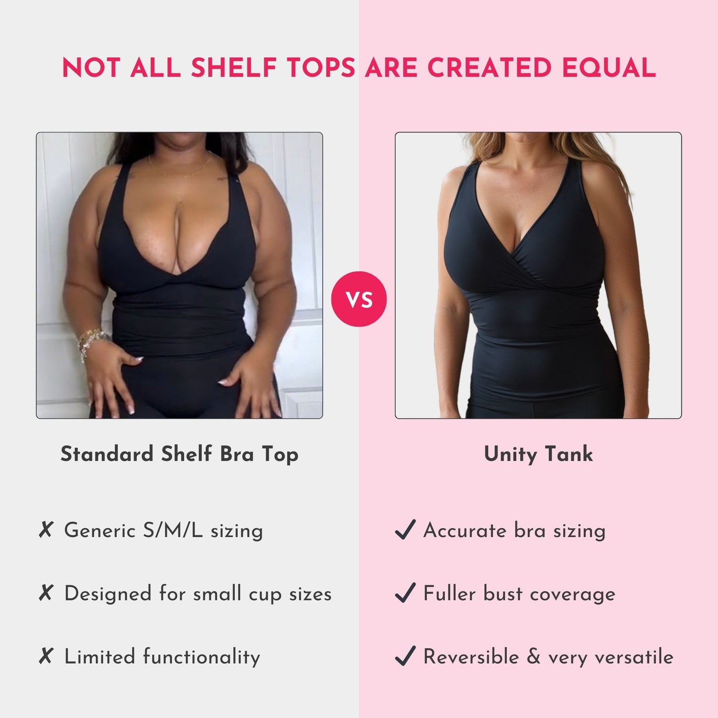 Unity Built-In Bra Tank Top (Black)