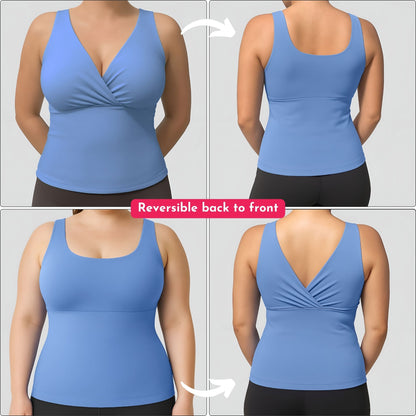 Unity Built-In Bra Tank Top (Cloud Blue)