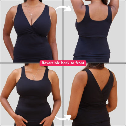 Unity Built-In Bra Tank Top (Black)