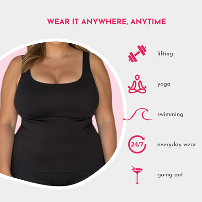 Unity Built-In Bra Tank Top (Black)