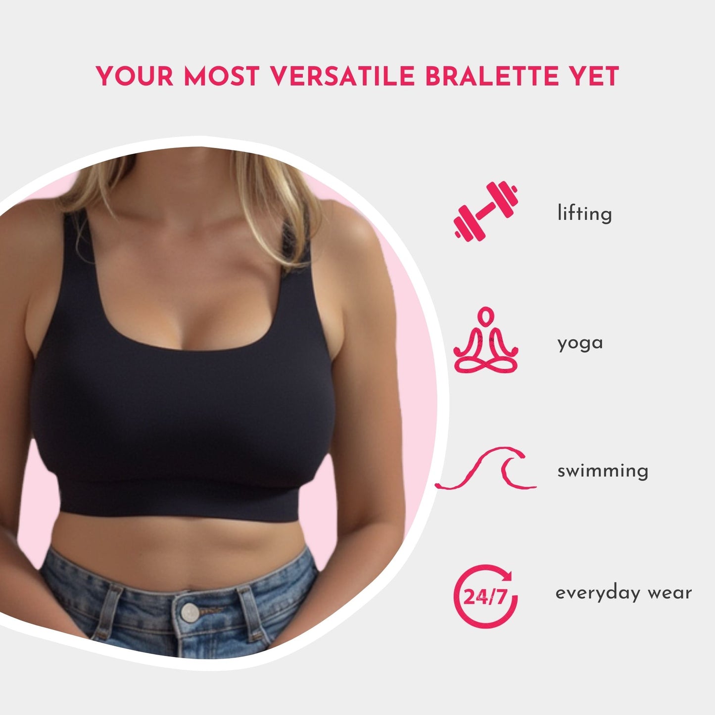 Ambition Active Bralette (Black)